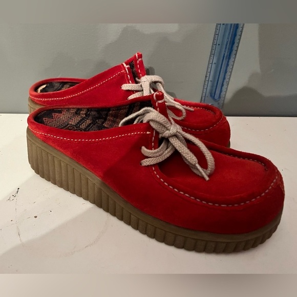 BC Footwear Shoes - BC Footwear Vintage Suede Leather Sneakers Shoes Chunky Platform Size 8